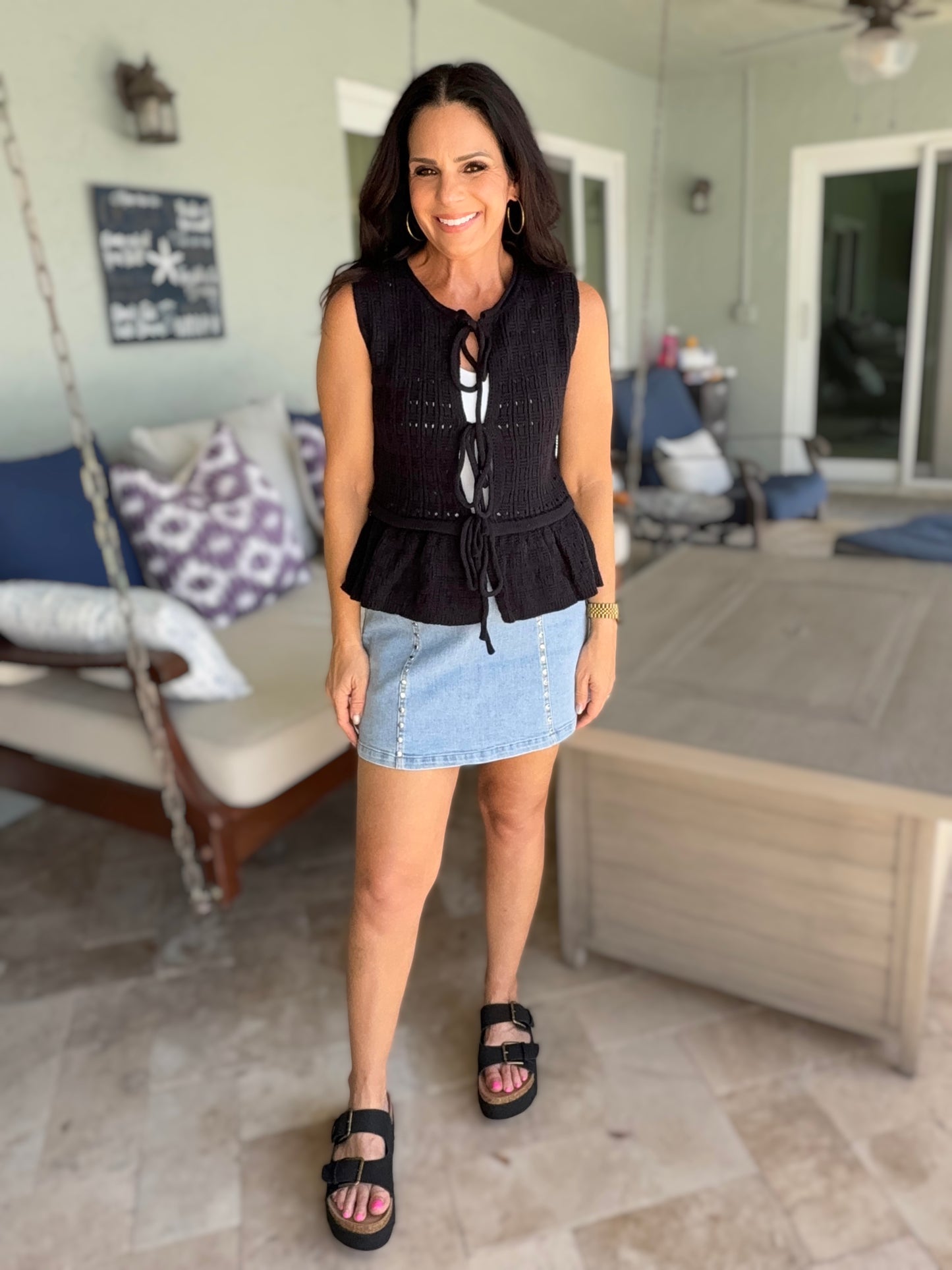 Besos Tie Sweater Vest - 3 colors