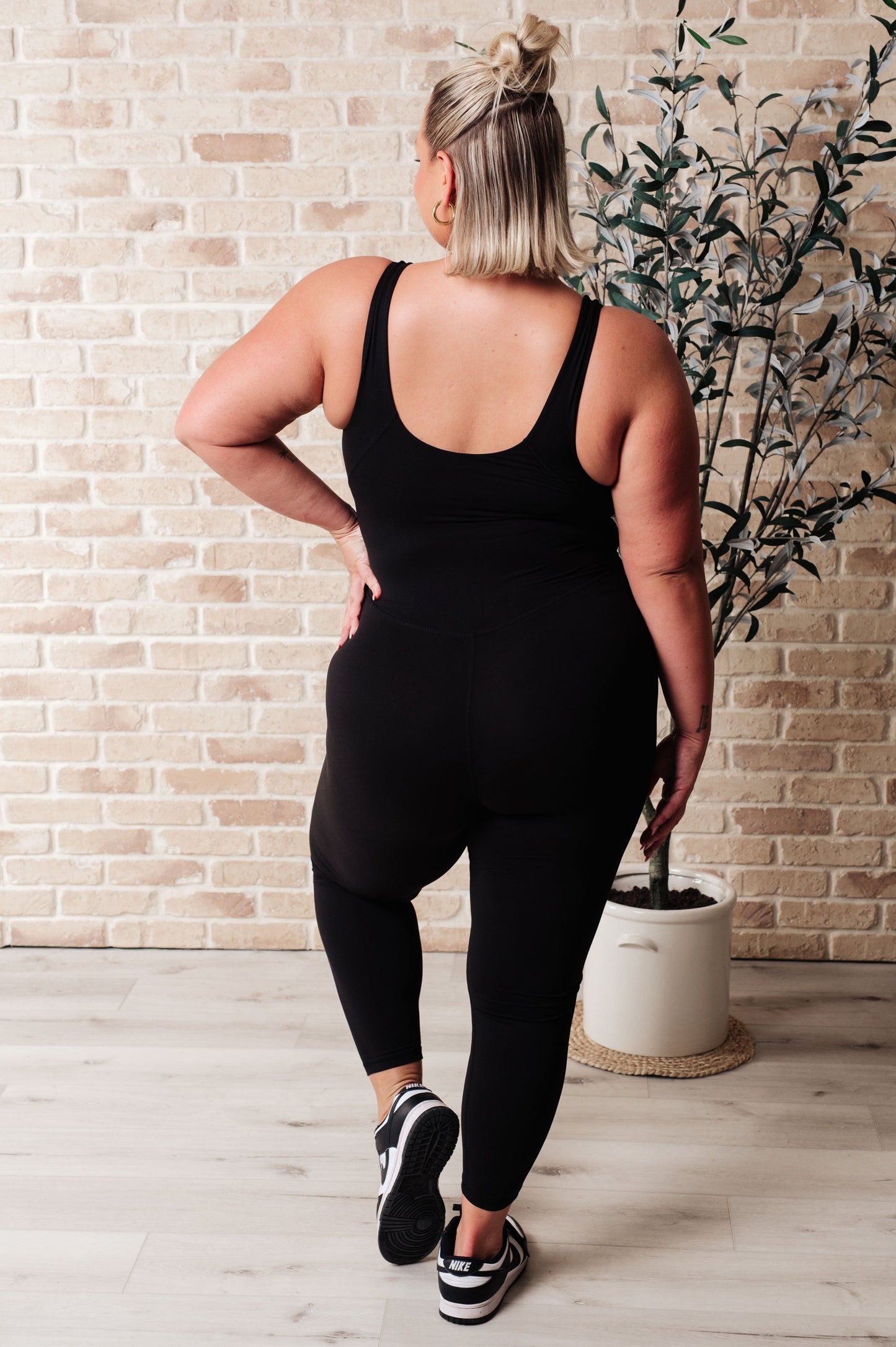 Way to Push Active Bodysuit in Black