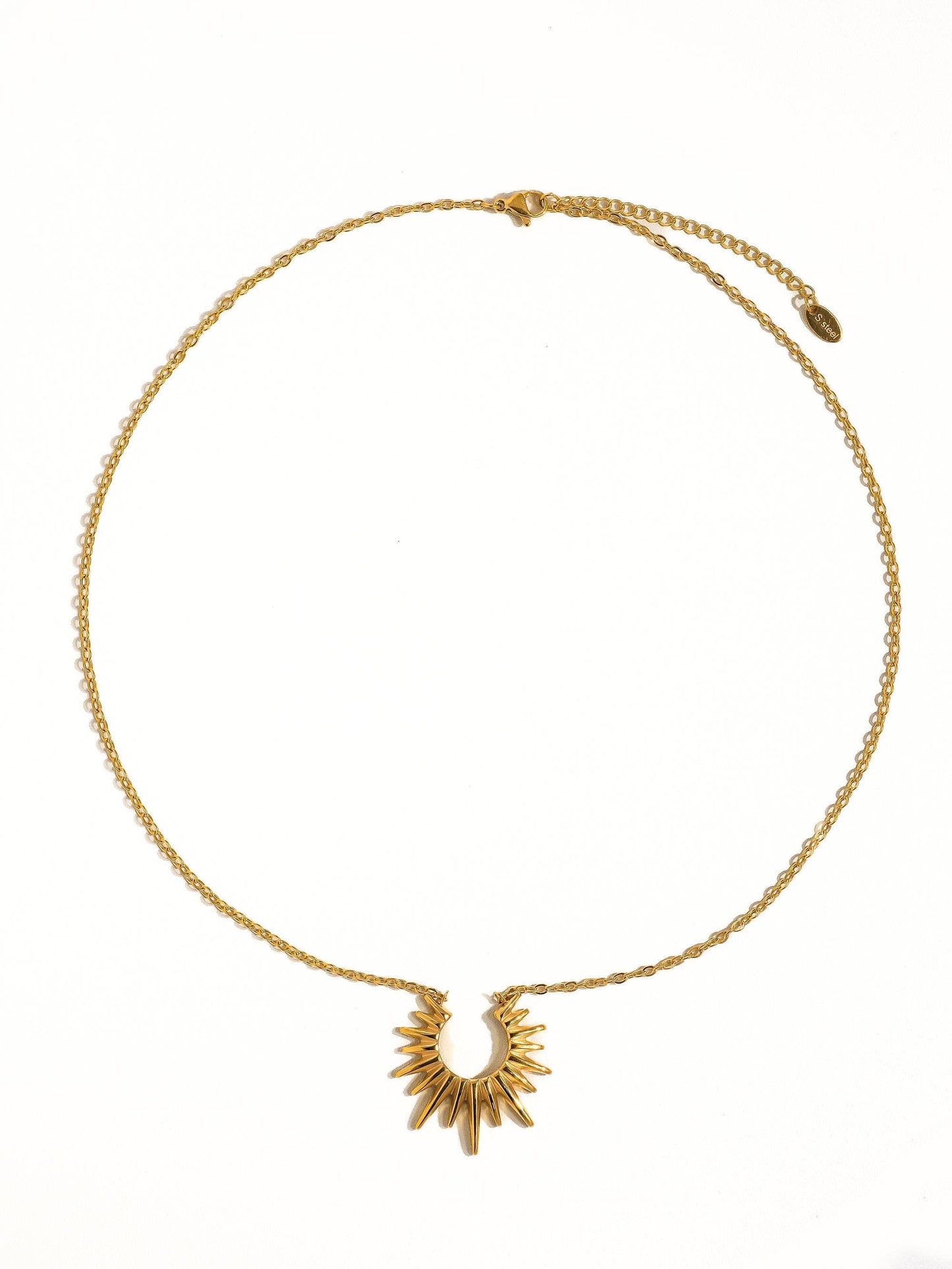 Muse Non-Tarnish Gold Sun Necklace