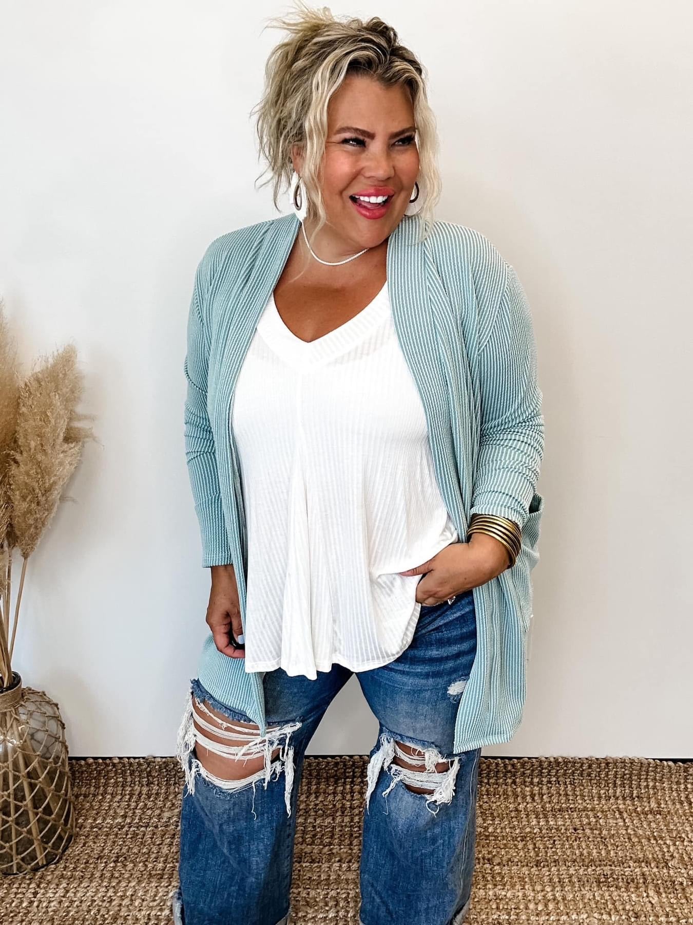 Reese Ribbed Cardigan