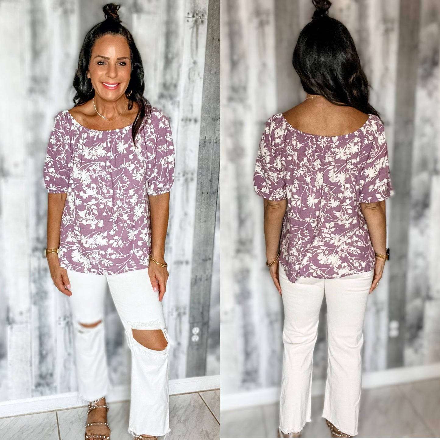 Brinley Square Neck Floral Top