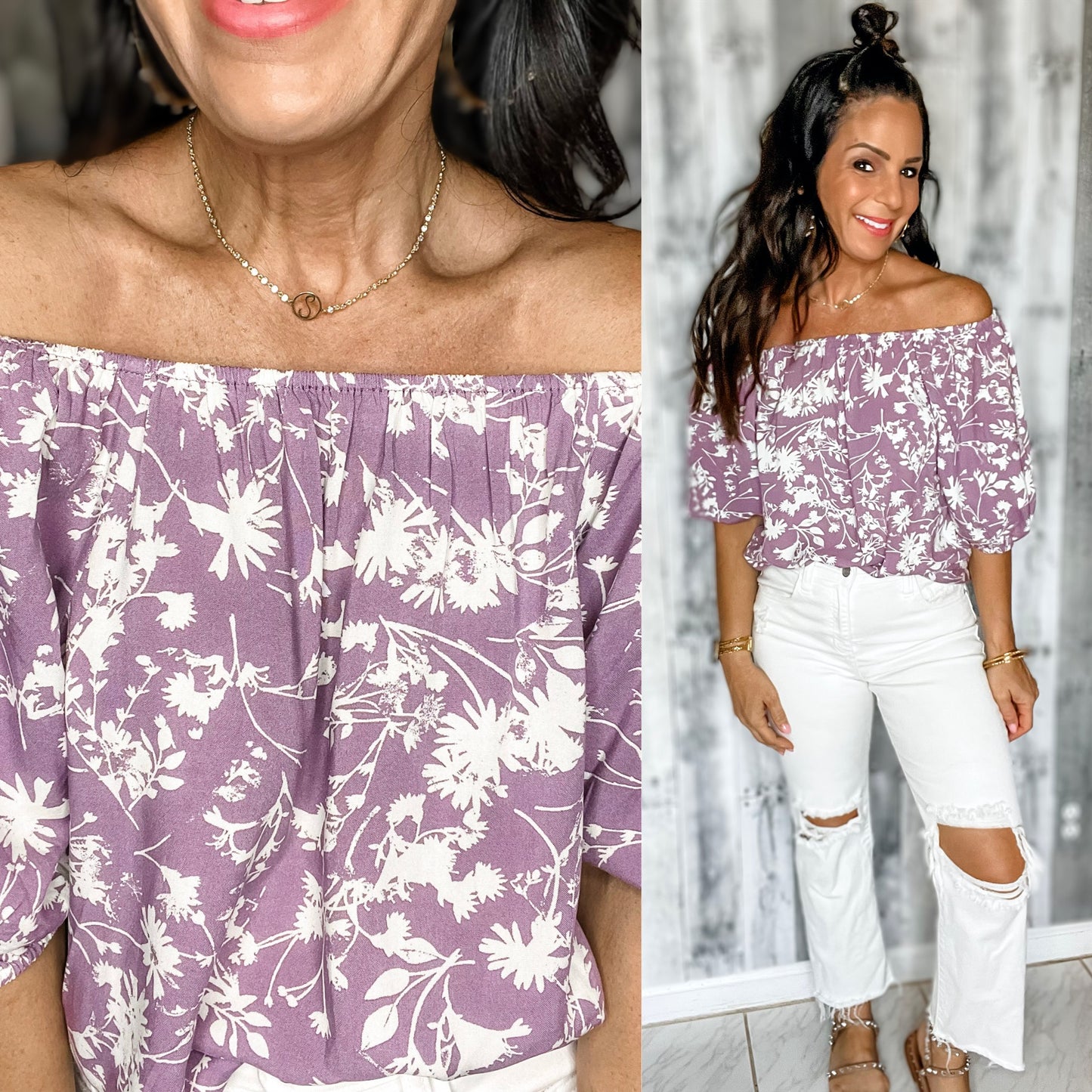 Brinley Square Neck Floral Top