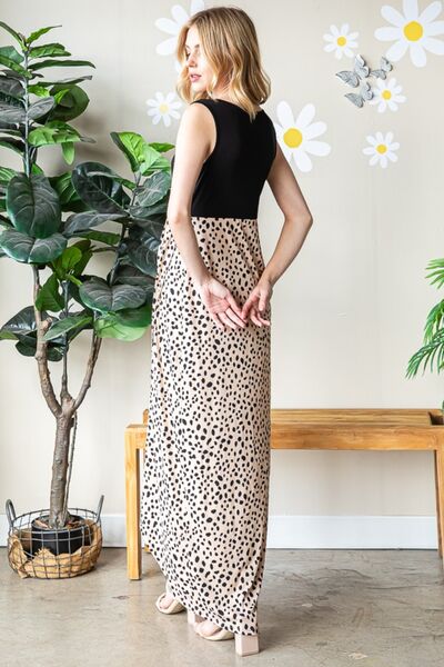 Mellie Animal Print V-Neck  Dress