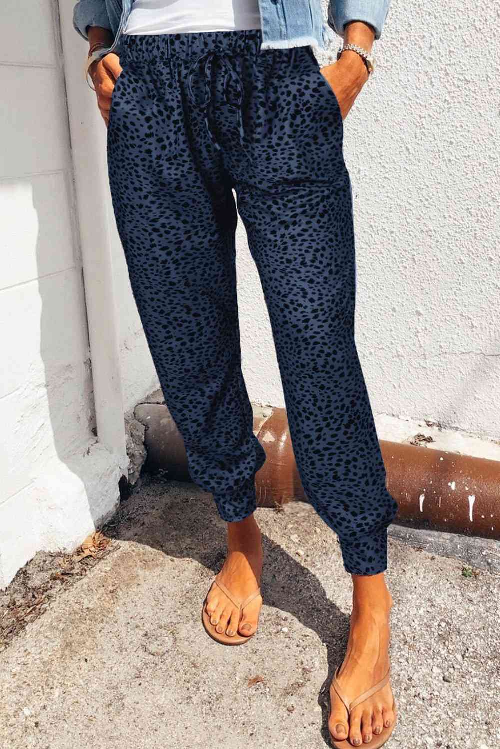 Maddox Leopard Joggers