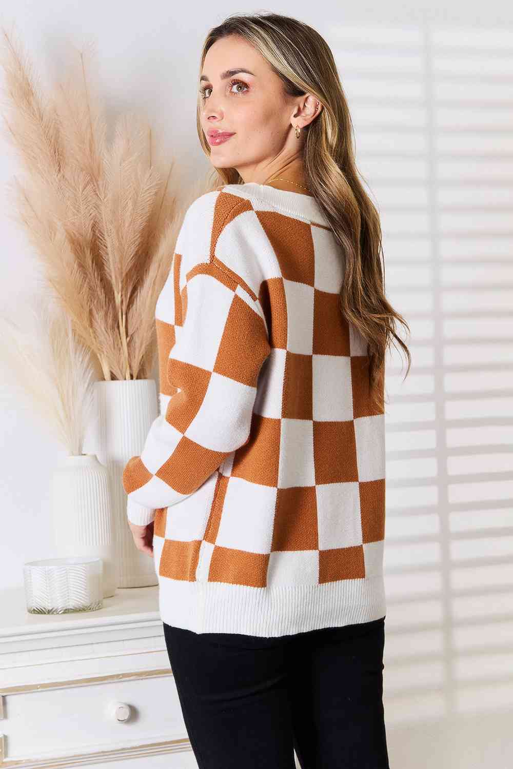 Jessel Checkered Cardigan