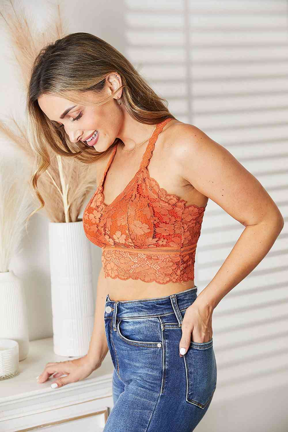 Juliette Lace Bralette - Rust