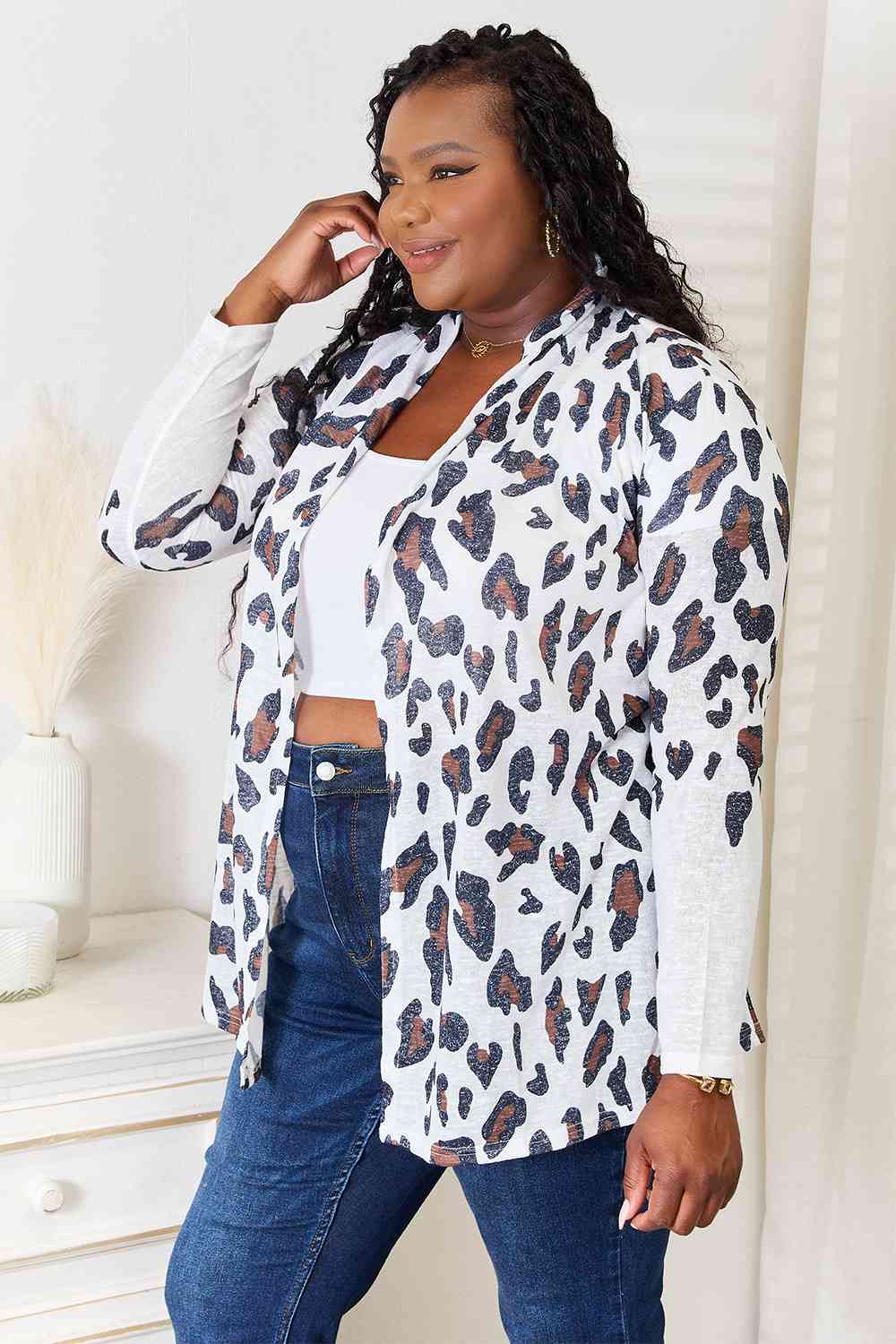 Ubah Leopard Long Sleeve Cardigan