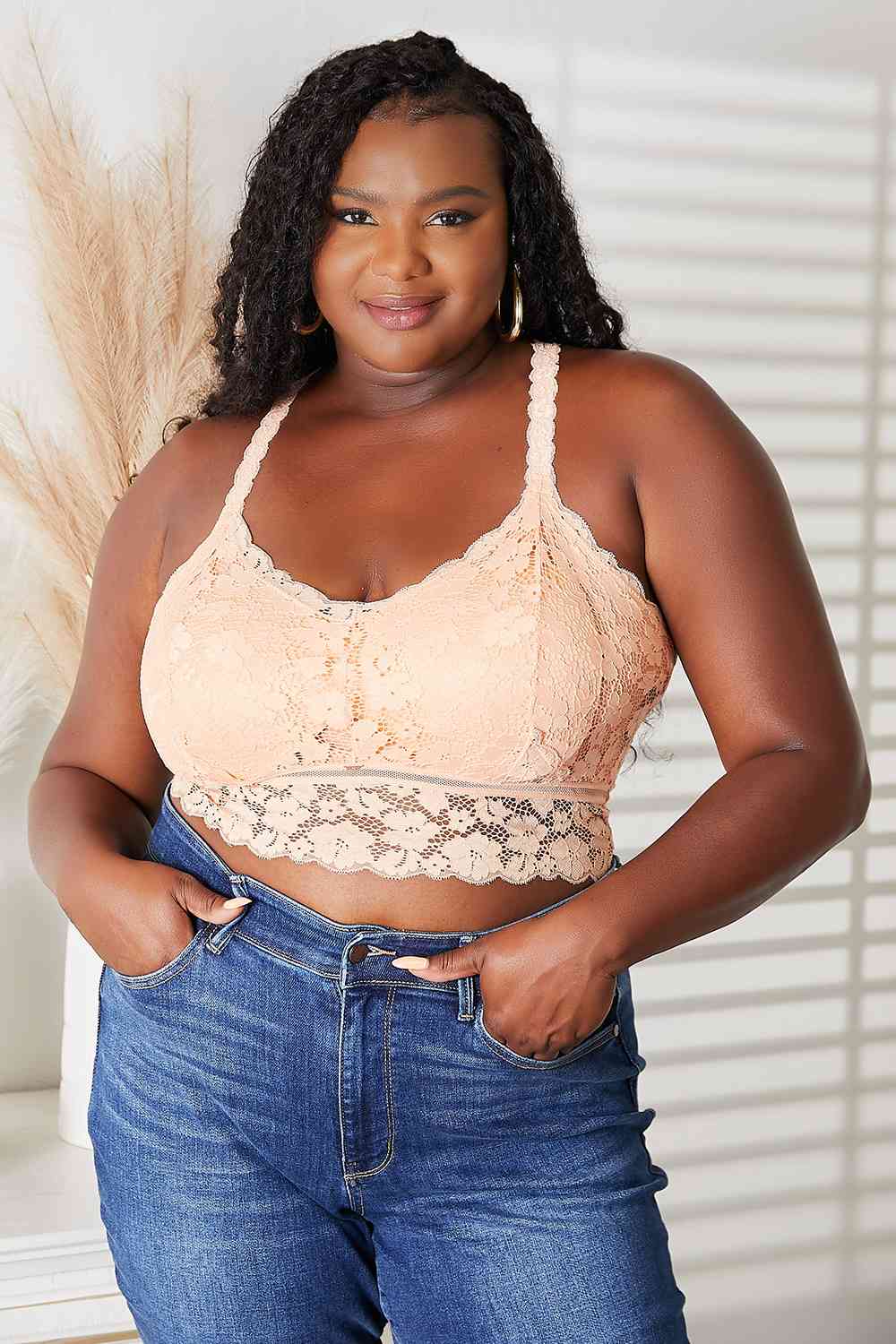 Juliette Lace Bralette  - Light Apricot