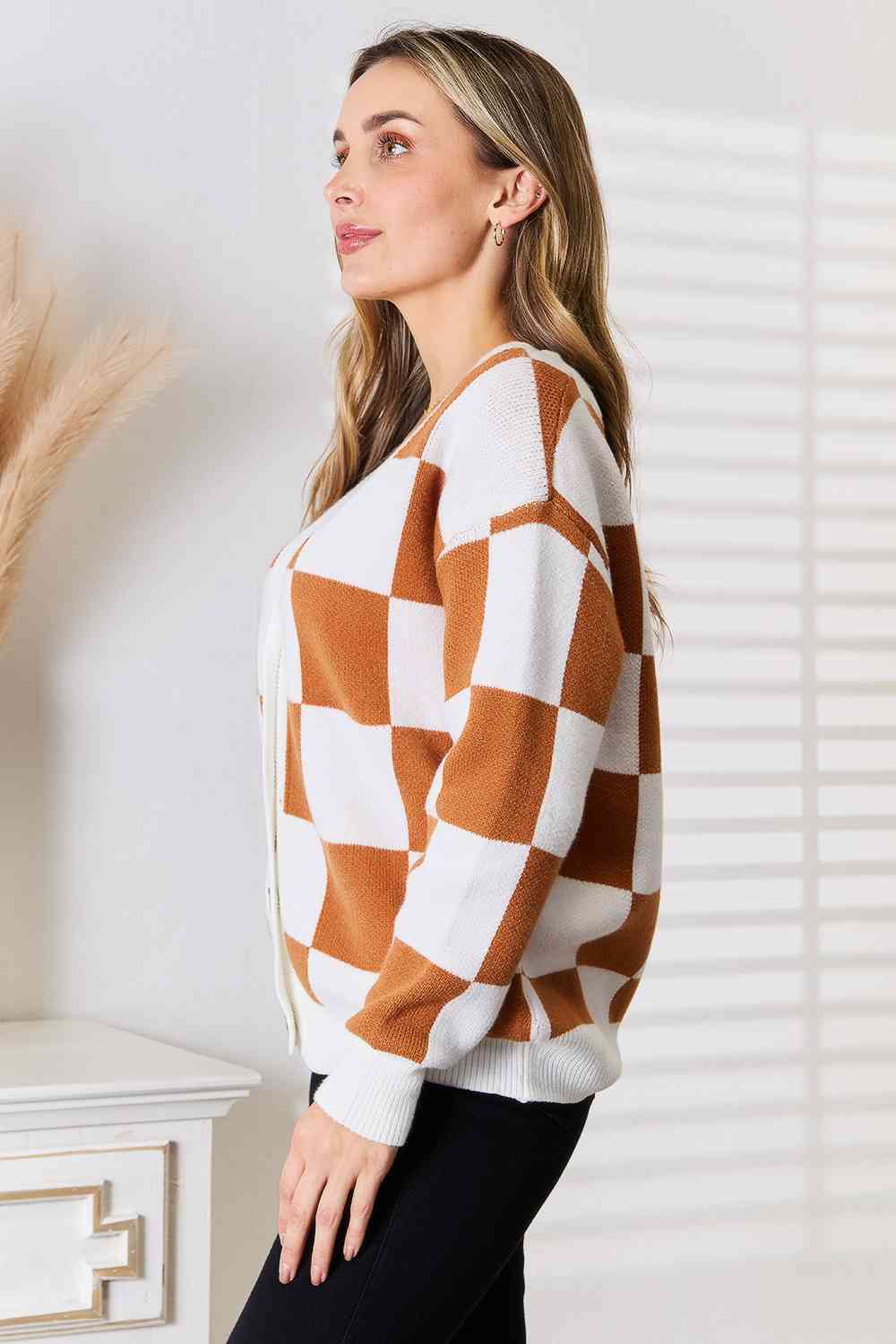 Jessel Checkered Cardigan