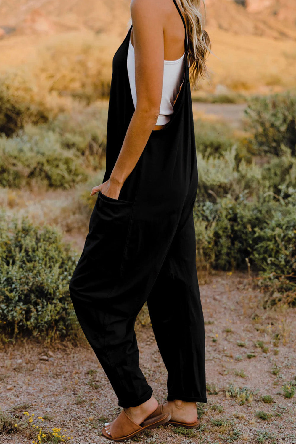 Kelsey V-Neck Sleeveless Jumpsuit