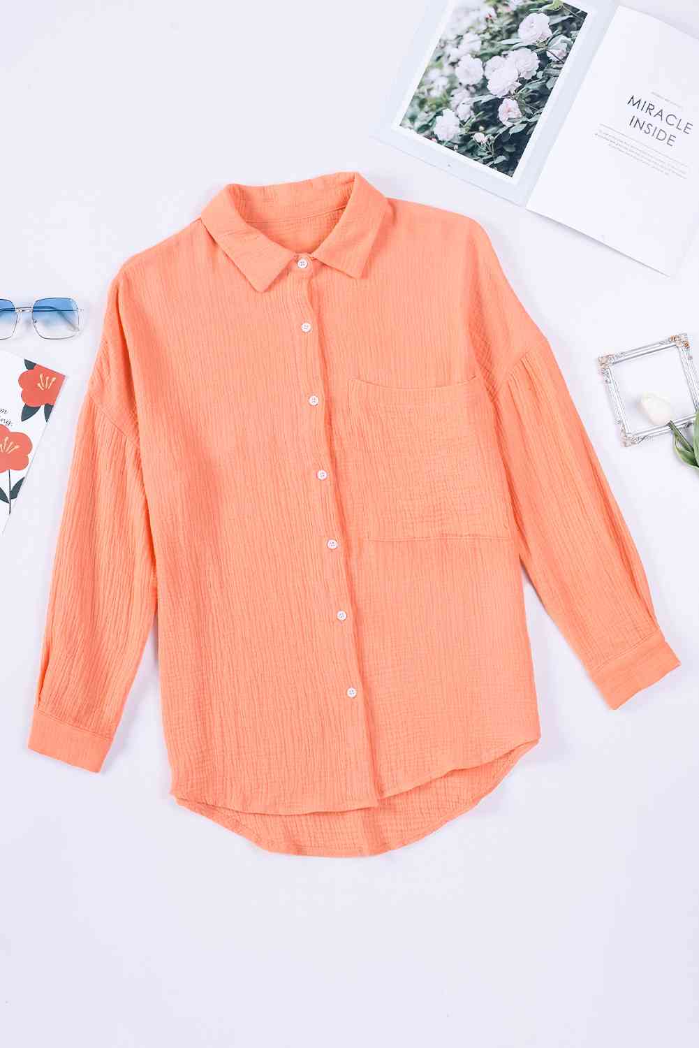 Tamra Textured Color Block Shirt