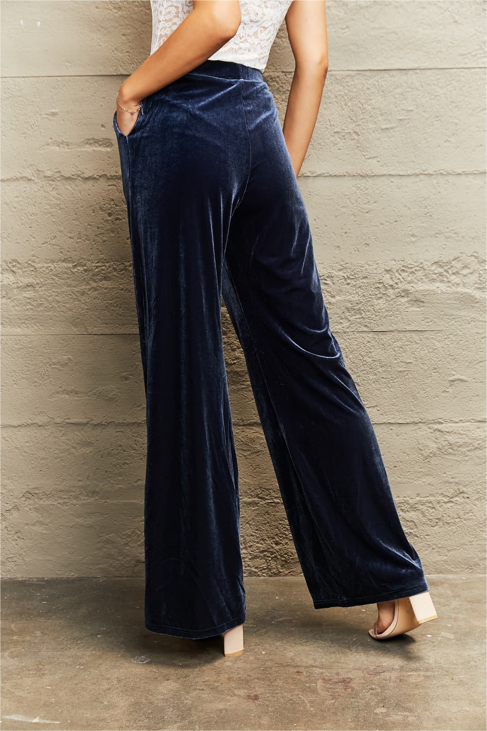 Rosario Velvet Wide Legged Pants