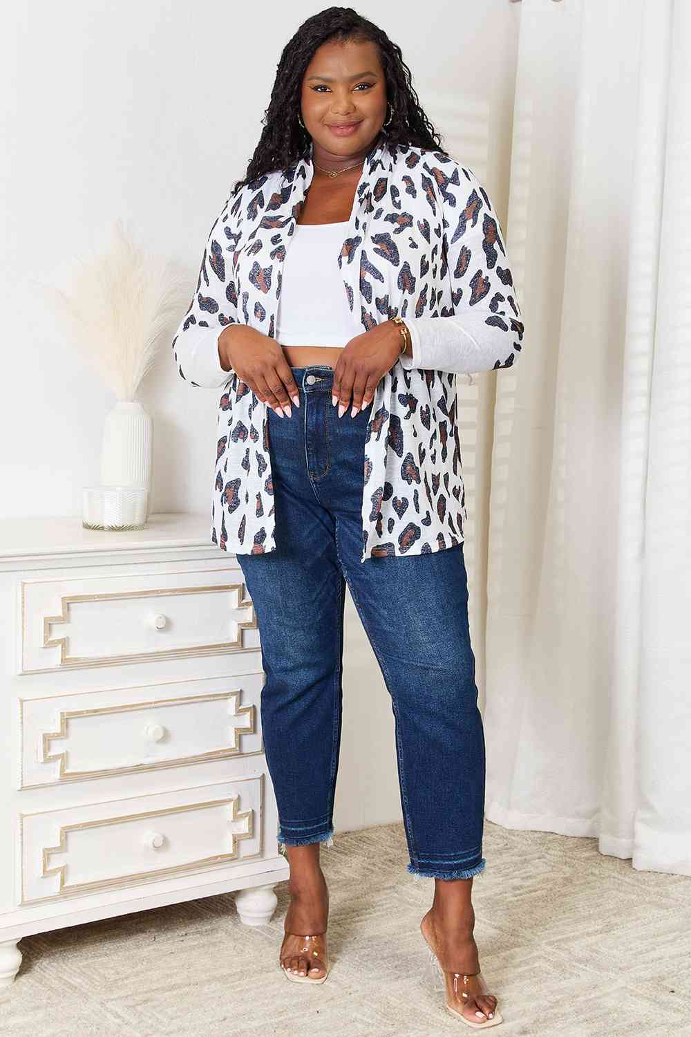 Ubah Leopard Long Sleeve Cardigan