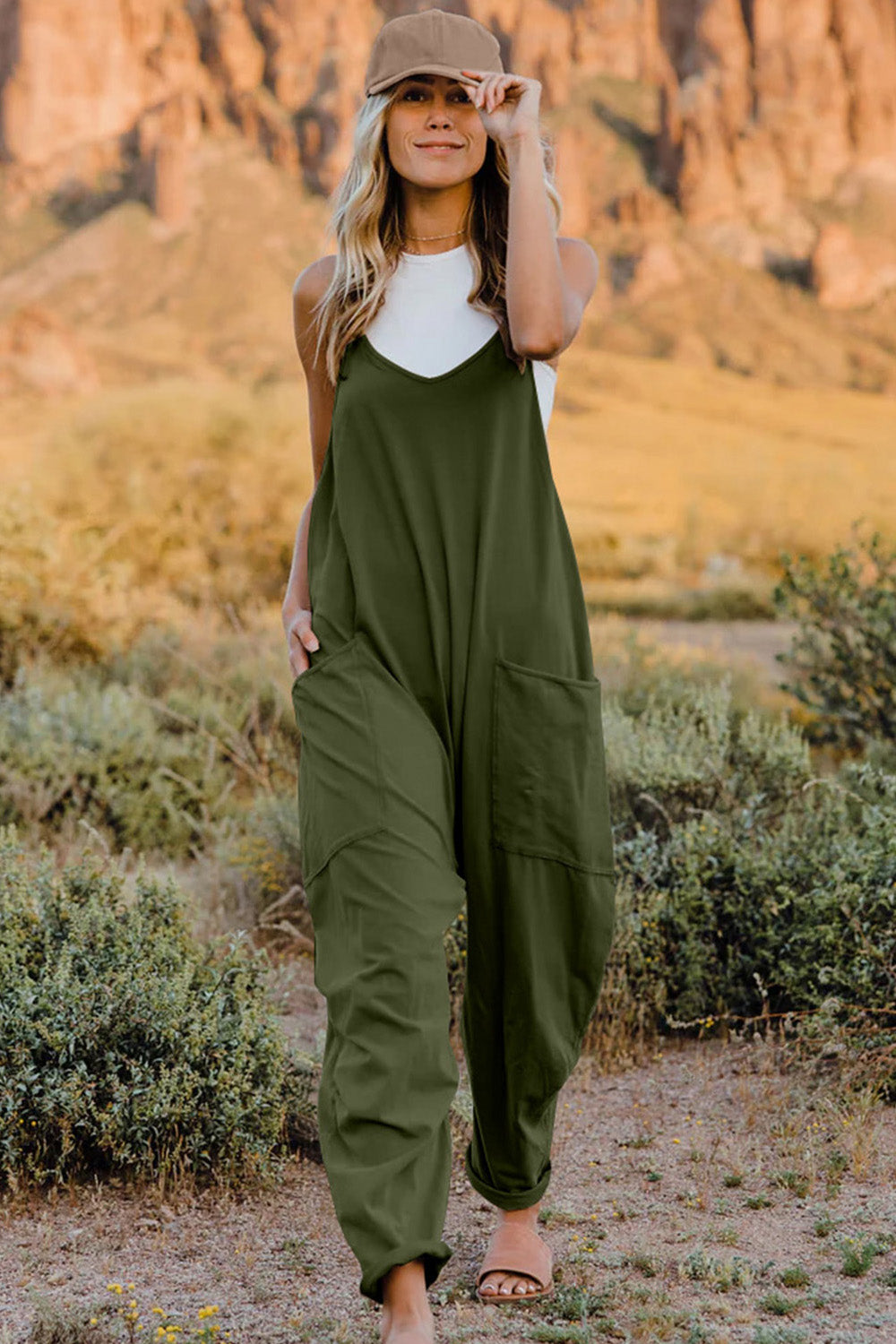 Kelsey V-Neck Sleeveless Jumpsuit