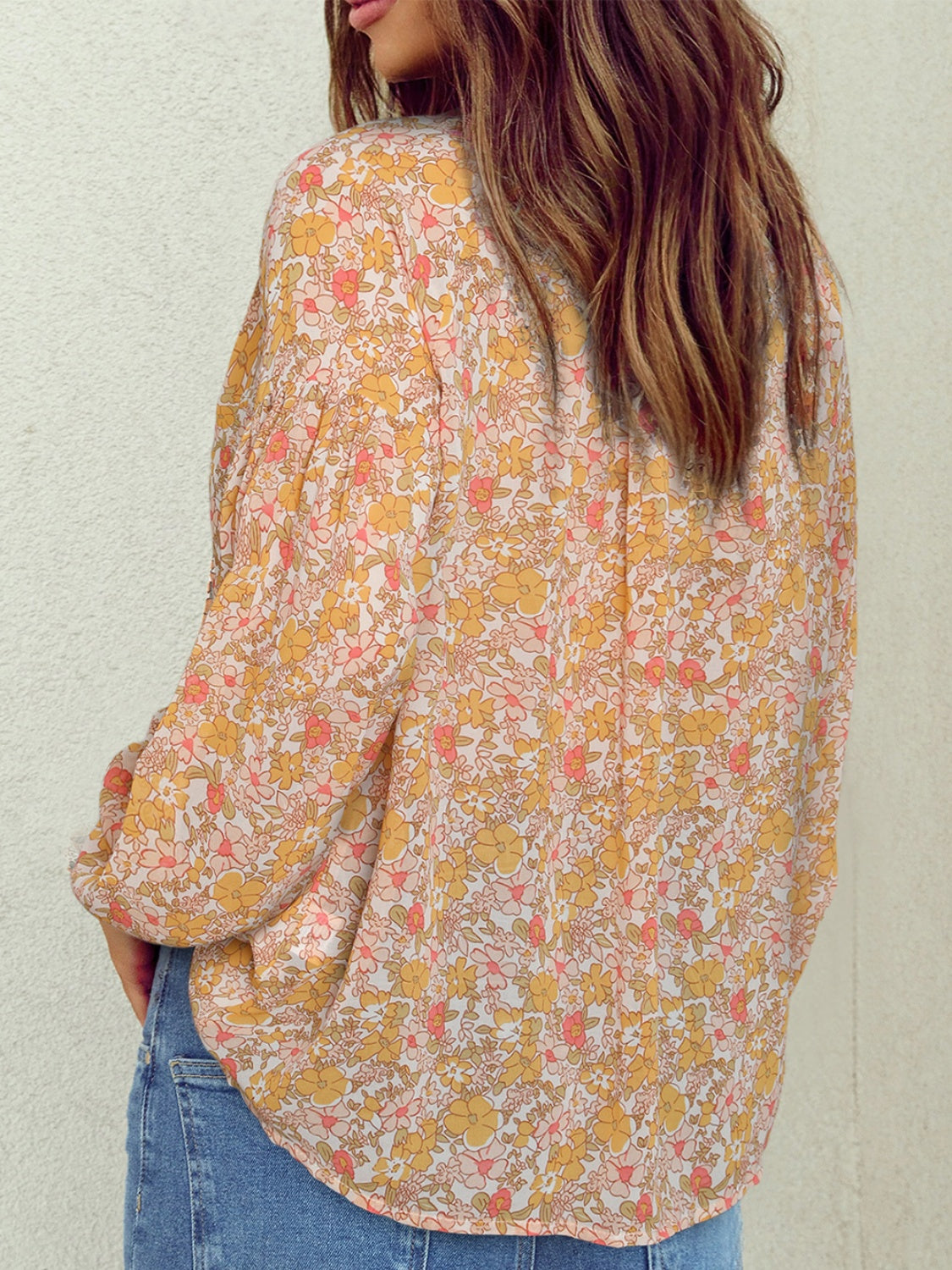 Rachelle Floral Balloon Sleeve Blouse