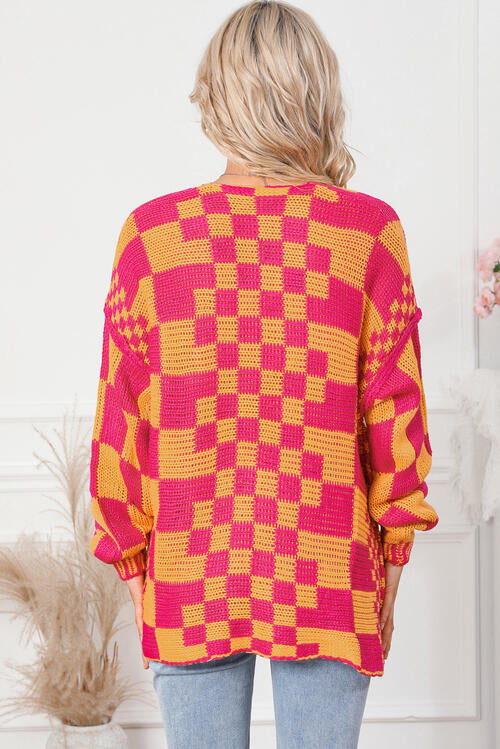 Poppy Checkered Cardigan