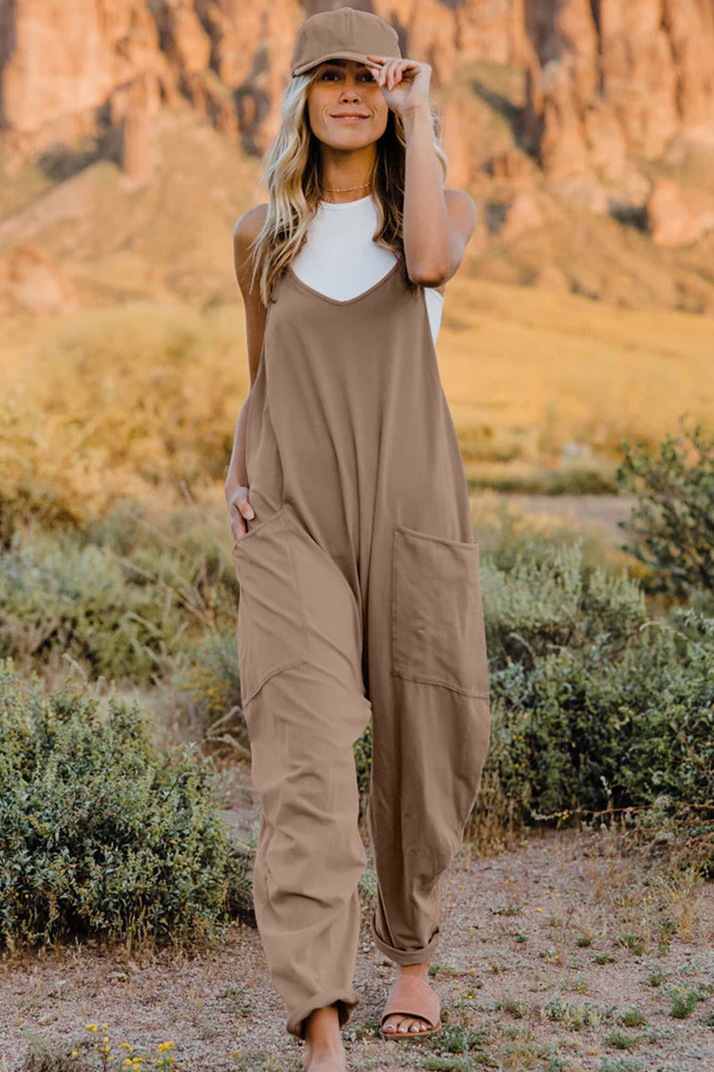 Kelsey V-Neck Sleeveless Jumpsuit