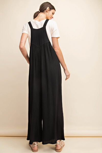 Kori Ruched Wide Leg Overalls