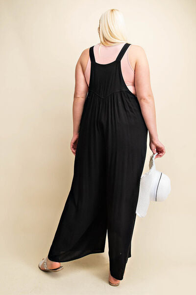 Kori Ruched Wide Leg Overalls