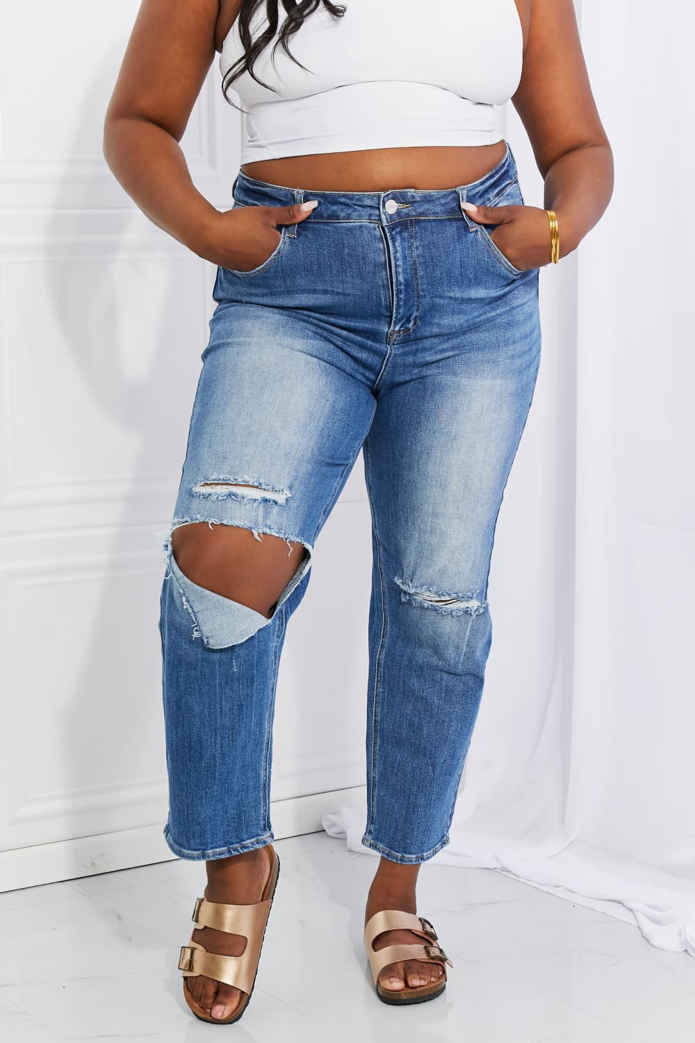 RISEN Emily High Rise Relaxed Jeans