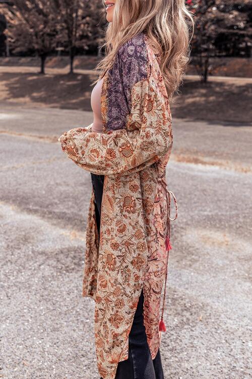 Brianna Floral Tassel Tied Cardigan