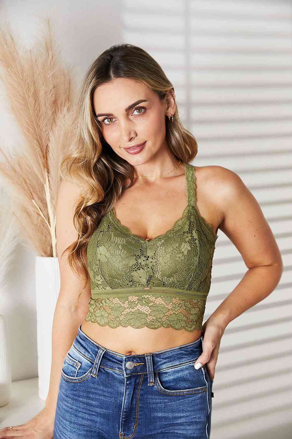 Juliette Lace Bralette - Olive