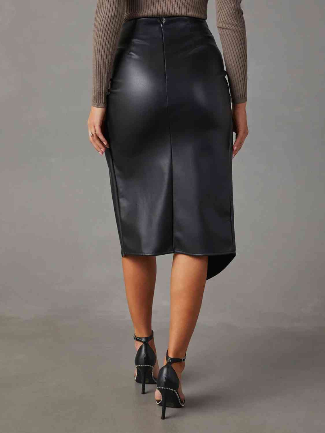 Tori Twist Detail High Waist Skirt