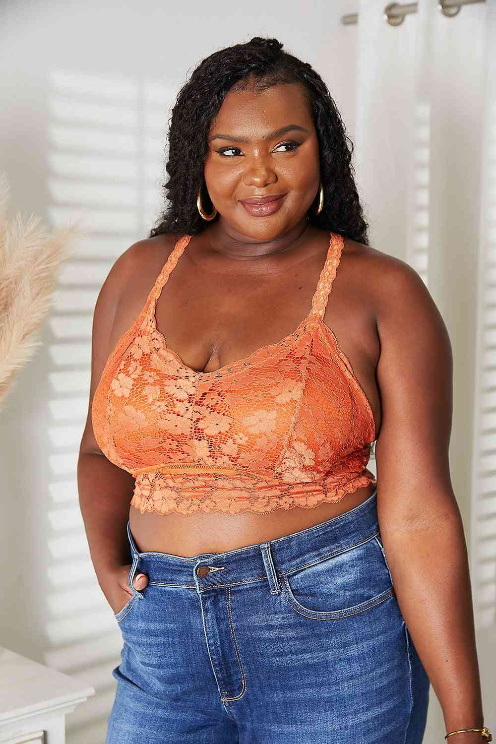 Juliette Lace Bralette - Rust