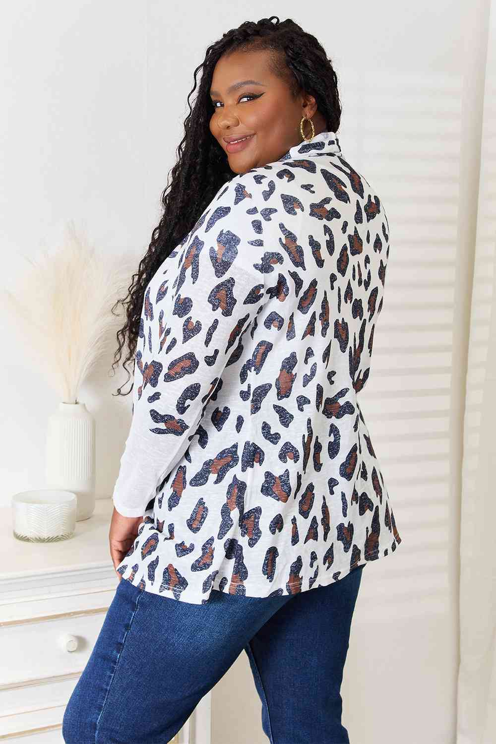 Ubah Leopard Long Sleeve Cardigan