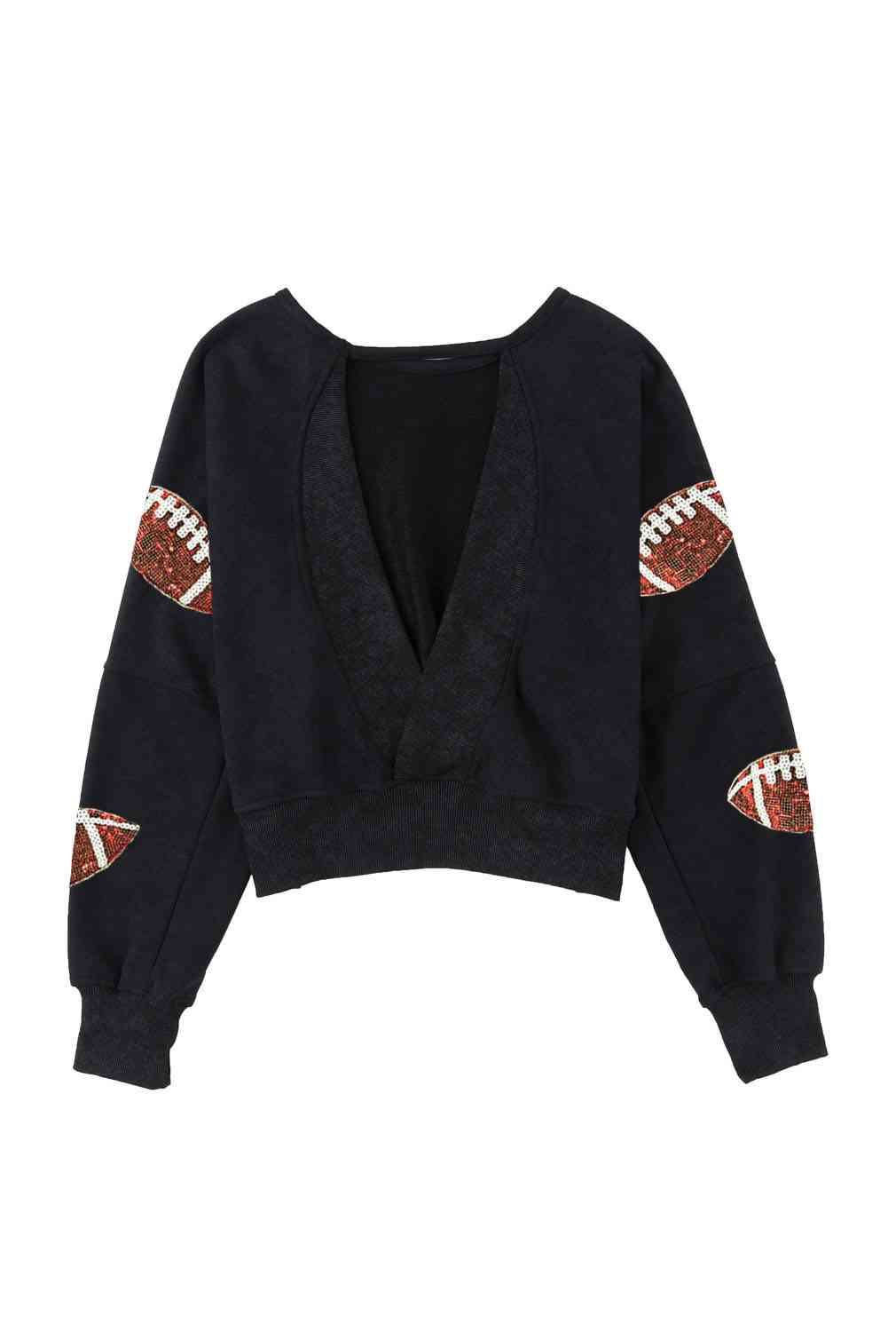 Taylor Sequin Open Back Sweatshirt