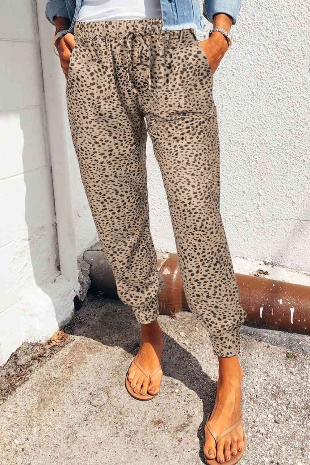 Maddox Leopard Joggers