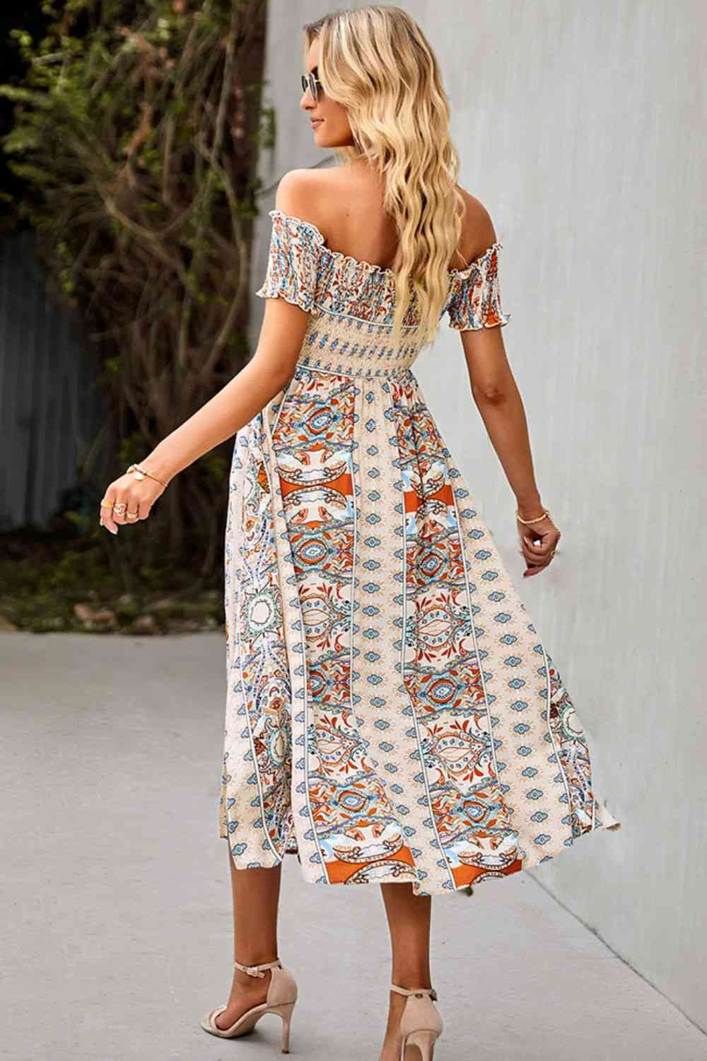 Sabrina Bohemian Off-Shoulder  Dress