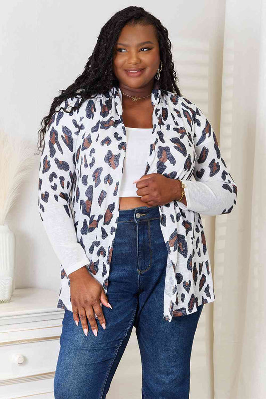 Ubah Leopard Long Sleeve Cardigan