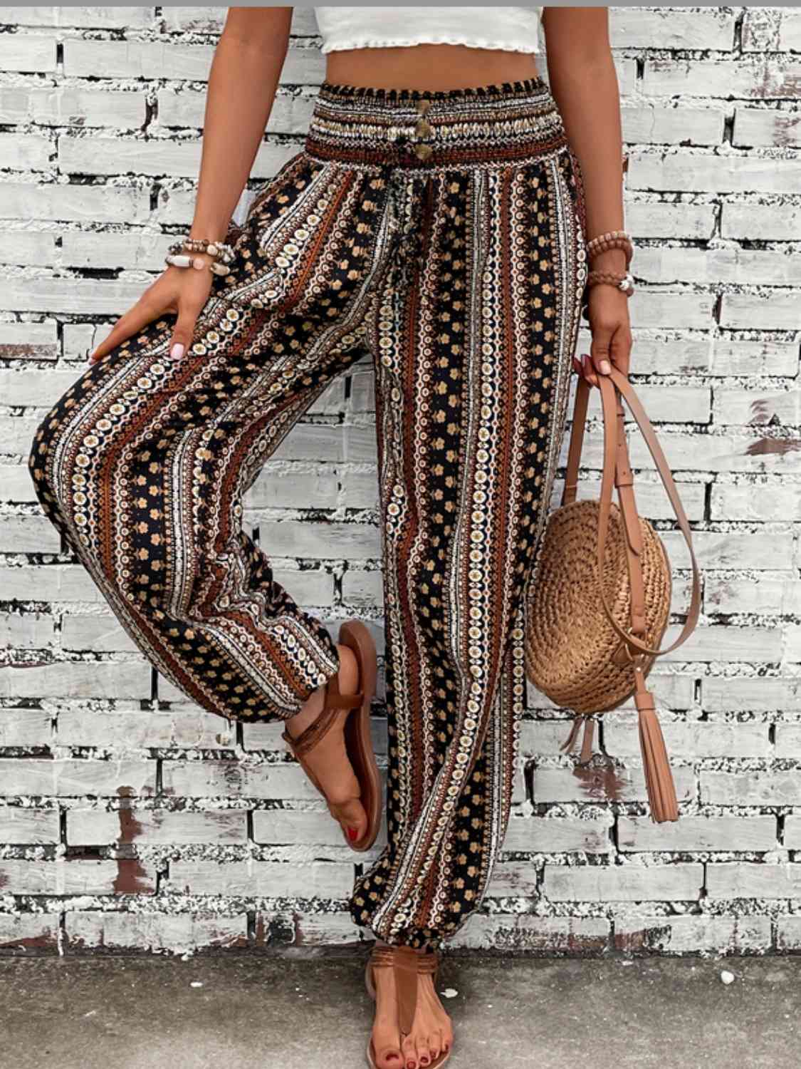 Whitney Printed High Waist Pants